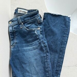 AG Mari slim straight high rise jeans 27 cropped